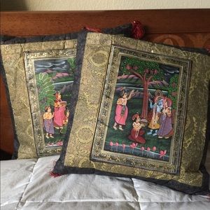 Hand painted pillow covers